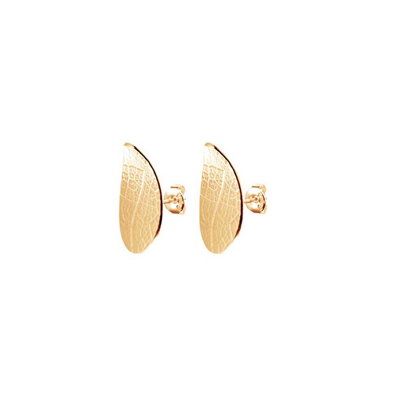 Leaf Drop Studs Fixed Gold Drakenberg Sj Lin Dagars Leverans