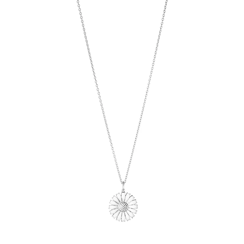 Georg Jensen - Daisy Vit Halsband ā€ 18 mm