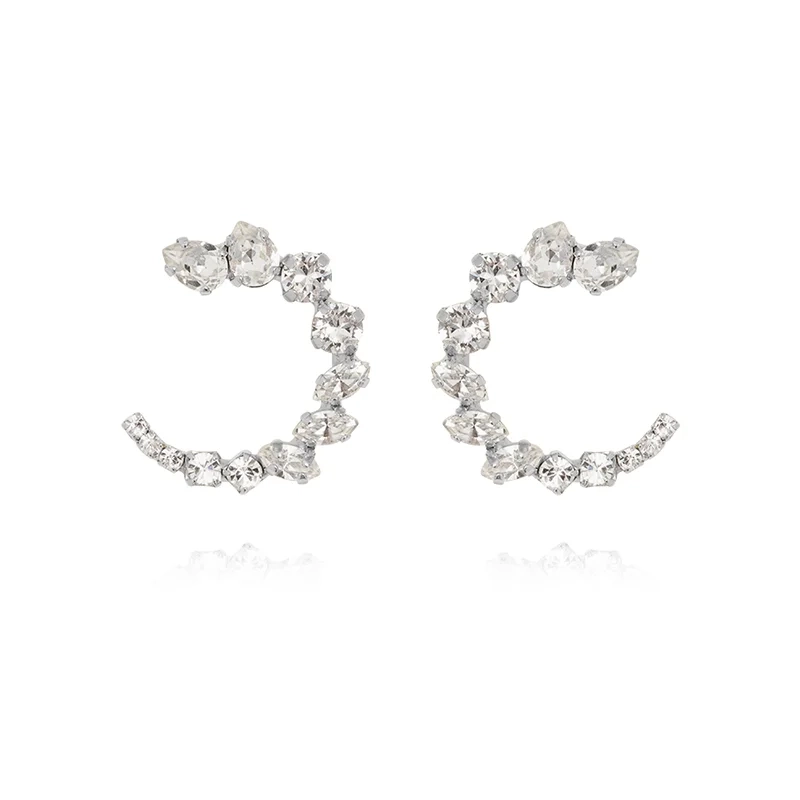 Caroline Svedbom - Mini Angie Earrings Rhodium Crystal