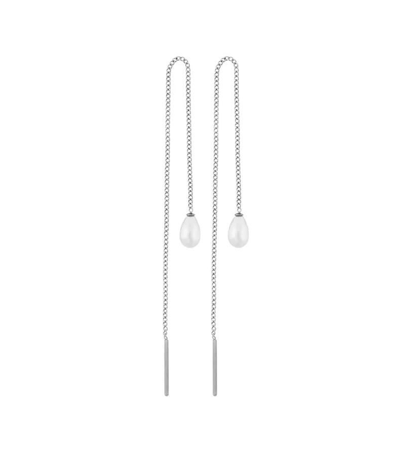 Edblad - Pearl Chain Earrings Steel