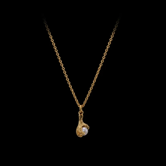 Tiny Claw Pearl Necklace Gold - Maria Nilsdotter - 1-2 dagars leverans - Nordic Spectra