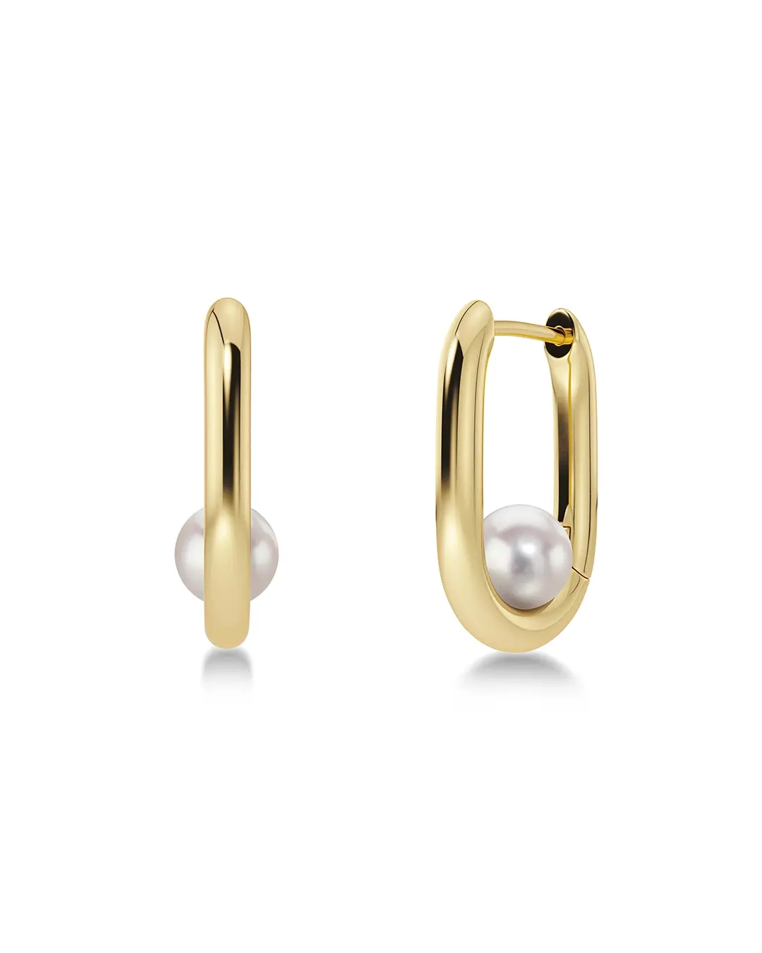 Edblad - Modernist Pearl Hoops S Gold