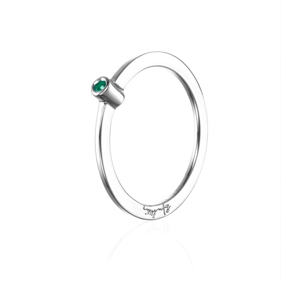 Micro Blink Ring - Green Emerald von Efva Attling, Schneller Versand - Nordicspectra.de