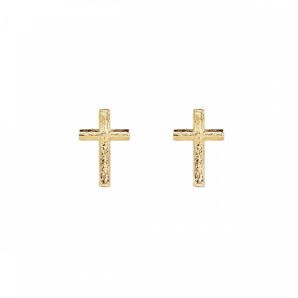 Branch Cross Pin Earring Gold - Emma Israelsson - Snabb frakt & paketinslagning - Nordicspectra.se