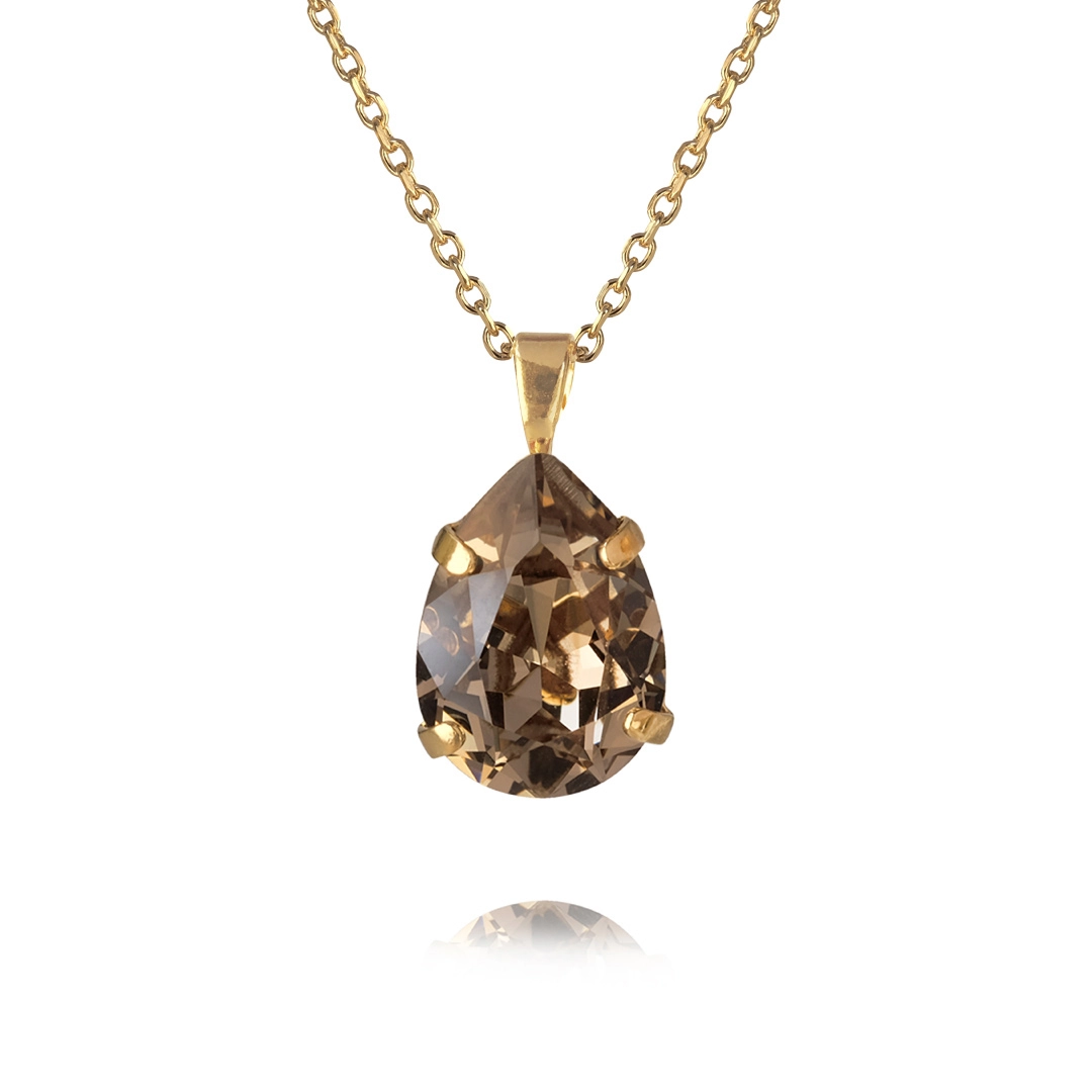 Caroline Svedbom - Mini Drop Necklace Gold Greige