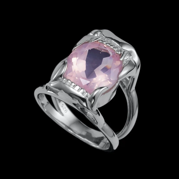 Jaw Stone Ring Rose Quartz - Maria Nilsdotter - 1-2 dagars leverans - Nordic Spectra