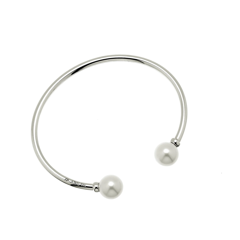 Pearl Bangle Flex Bracelet Silver -CU Jewellery - Snabb frakt & paketinslagning - Nordicspectra.se