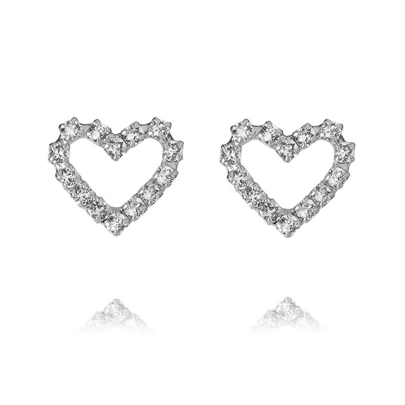 Sweetheart Earrings Rhodium Crystal - Caroline Svedbom - Nopea toimitus ja lahjapakkaus - Nordic Spectra