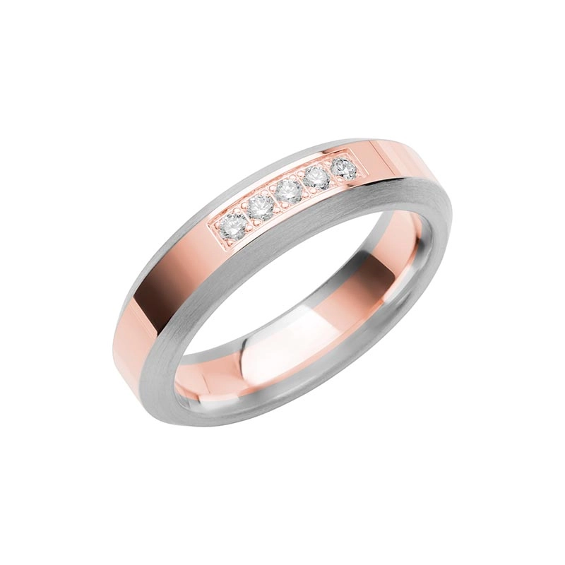 Schalins - Color Of Love SR4014 RosĆ©guld/Vitguld 0.10 ct