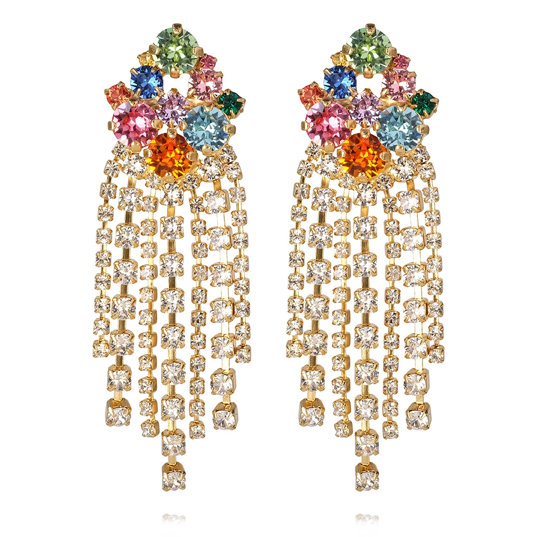 Caroline Svedbom - Elissa Earrings Gold Rainbow Combo