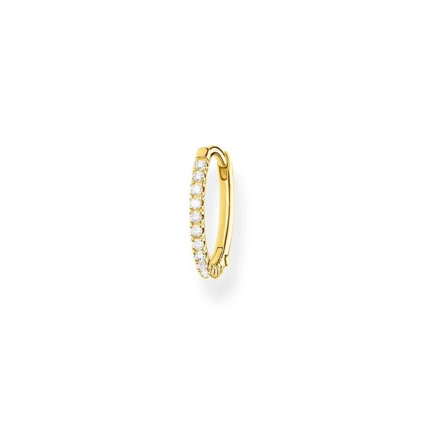 Einzel Creole Weiße Steine Gold von Thomas Sabo, Schneller Versand - Nordicspectra.de