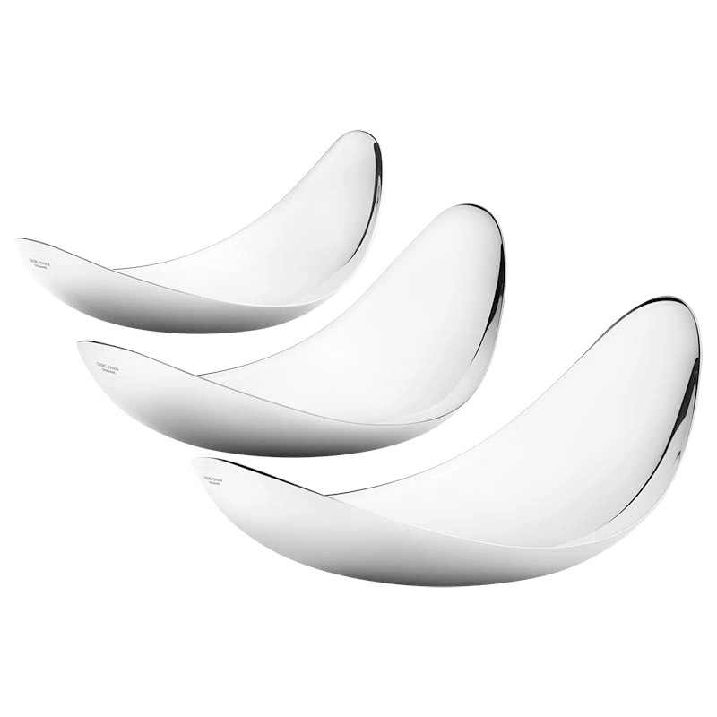 Georg Jensen - Leaf Serveringsfat Set 3st