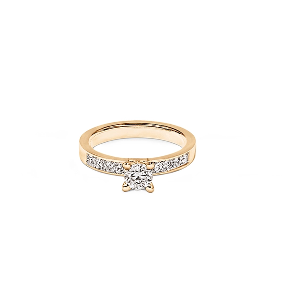 Sofia Solitaire Ring With Side Stones 0