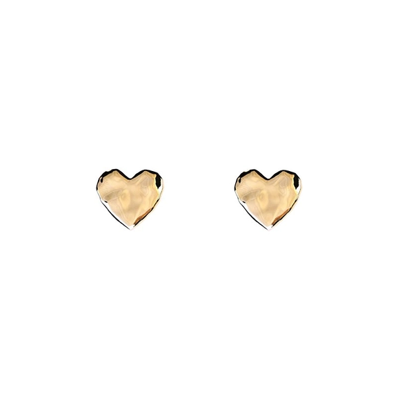 Organic Heart Mini Earrings Gold - Emma Israelsson - Schmuck im skandinavischen Design - Nordic Spectra