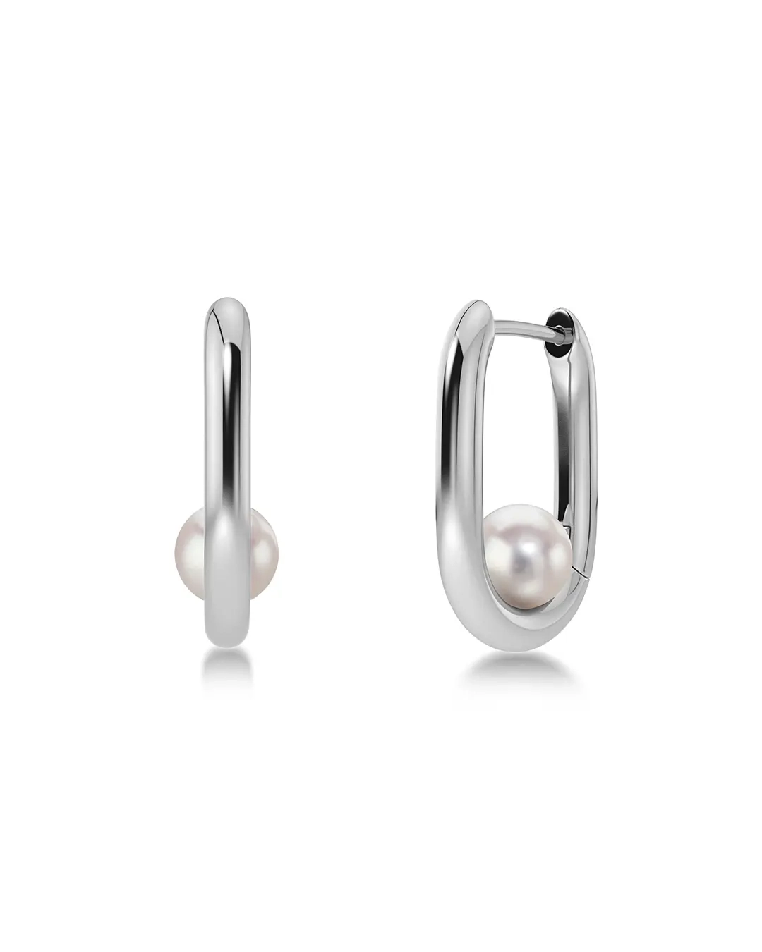 Edblad - Modernist Pearl Hoops S Steel