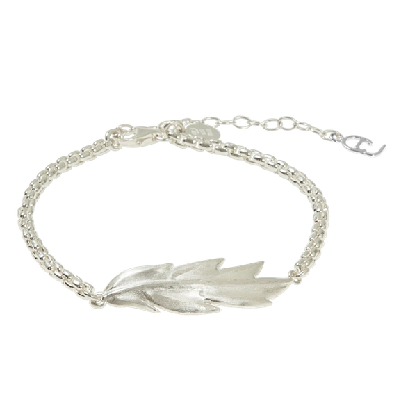 Feather/Leaf Chain Brace Silver -CU Jewellery - Snabb frakt & paketinslagning - Nordicspectra.se