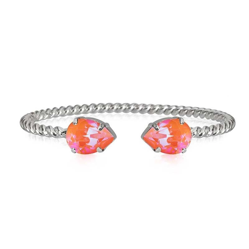 Caroline Svedbom - Mini Drop Bracelet Rhodium Orange Glow Delite