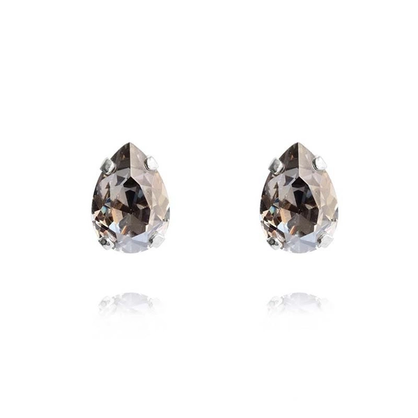 Petite Drop Stud Earrings Rhodium Black Diamond - Caroline Svedbom - Nopea toimitus ja lahjapakkaus - Nordic Spectra