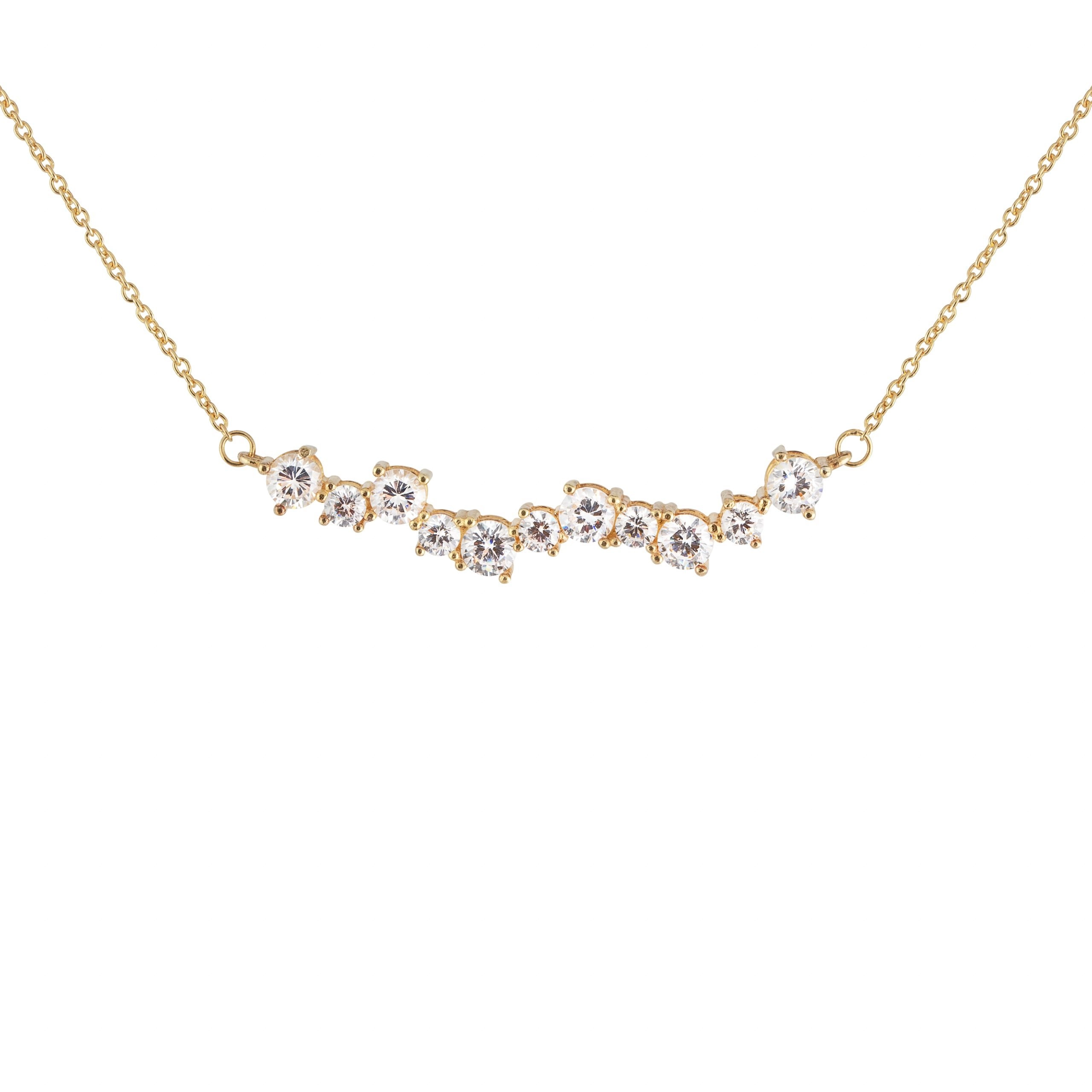 CU Jewellery - Gatsby Stone Necklace Gold