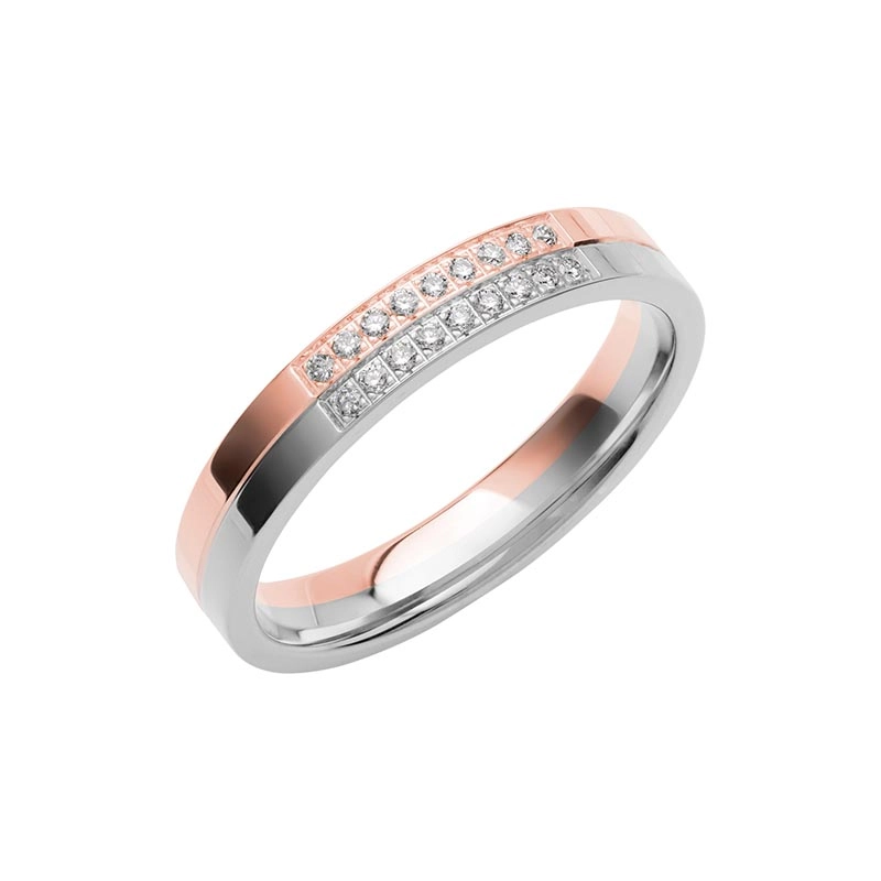 Schalins - Color Of Love SR4005 RosĆ©guld/Vitguld 0.09 ct