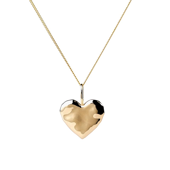 Organic Heart Necklace Gold - Emma Israelsson - Schmuck im skandinavischen Design - Nordic Spectra