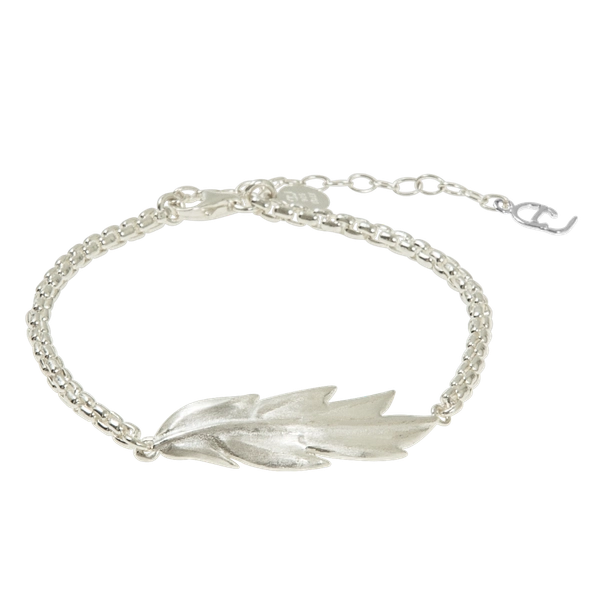 Feather/Leaf Chain Brace Silver -CU Jewellery - Snabb frakt & paketinslagning - Nordicspectra.se