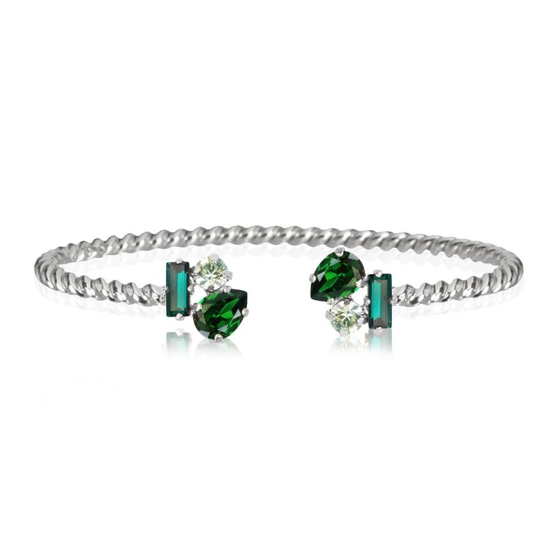 Caroline Svedbom - Isa Bracelet Rhodium Green Combo