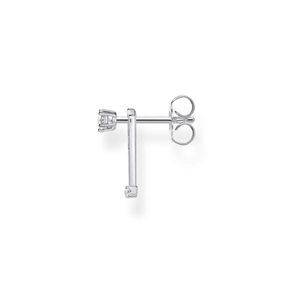 Einzel Ohrstecker Weisse Steine Silber von Thomas Sabo, Schneller Versand - Nordicspectra.de