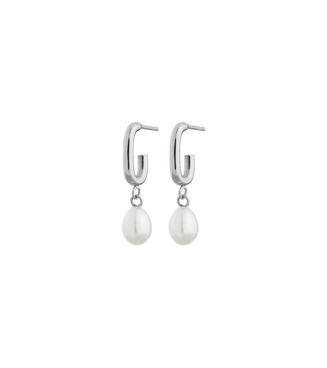 Edblad - Trellis Pearl Earrings S Steel