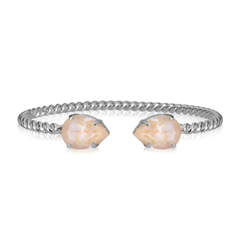 Caroline Svedbom - Mini Drop Bracelet Rhodium Ivory Creme Delite