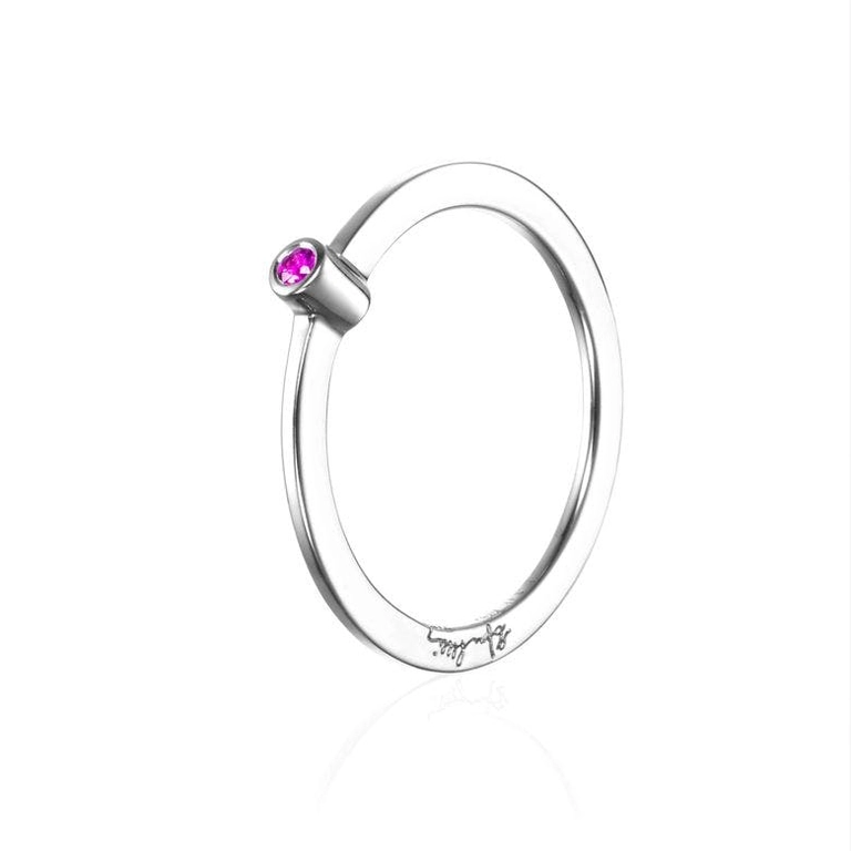 Micro Blink Ring - Pink Sapphire - Efva Attling ringar - Snabb frakt & paketinslagning - Nordicspectra.se