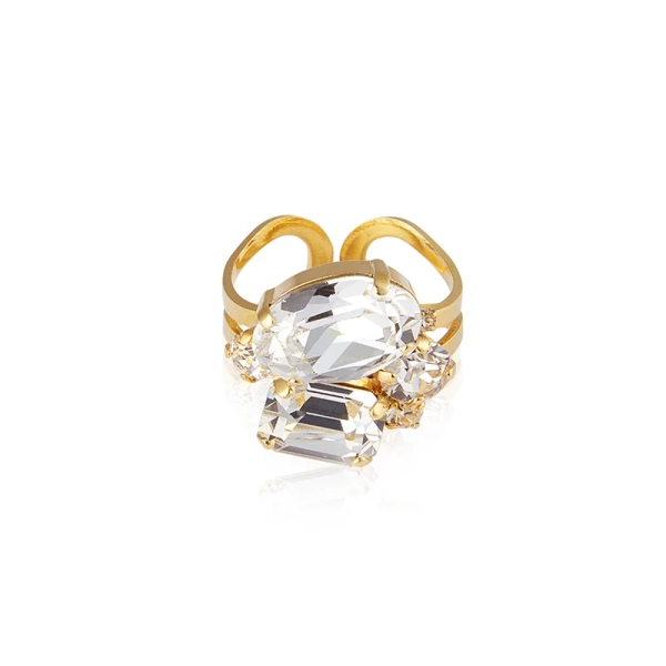 Mini Carolina Ring Gold Crystal - Caroline Svedbom - Snabb frakt & paketinslagning - Nordic Spectra