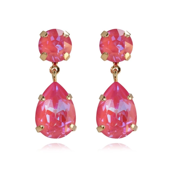 Mini Drop Earrings Gold Lotus Pink Delite - Caroline Svedbom - Nopea toimitus ja lahjapakkaus - Nordic Spectra