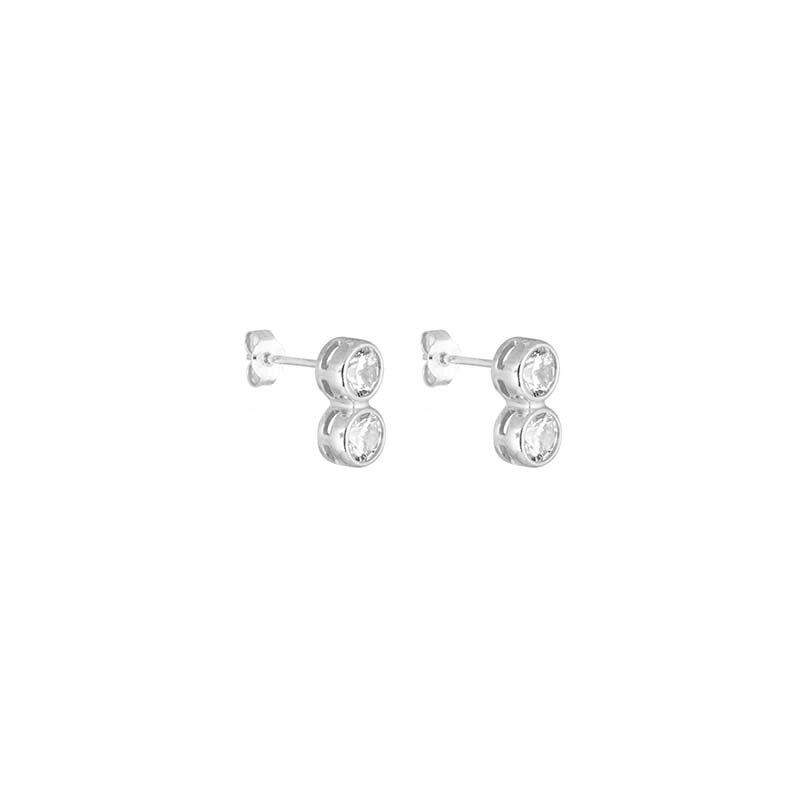 CU Jewellery - Cubic Twin Ear Silver