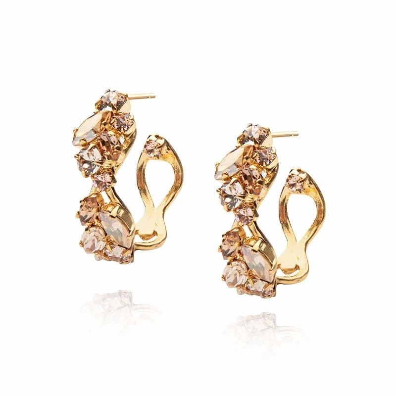 Caroline Svedbom - Stella Loop Earring Gold Silk Combo