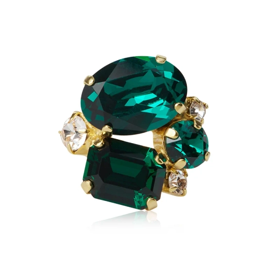 Mini Carolina Ring Gold Emerald - Caroline Svedbom - Snabb frakt & paketinslagning - Nordic Spectra