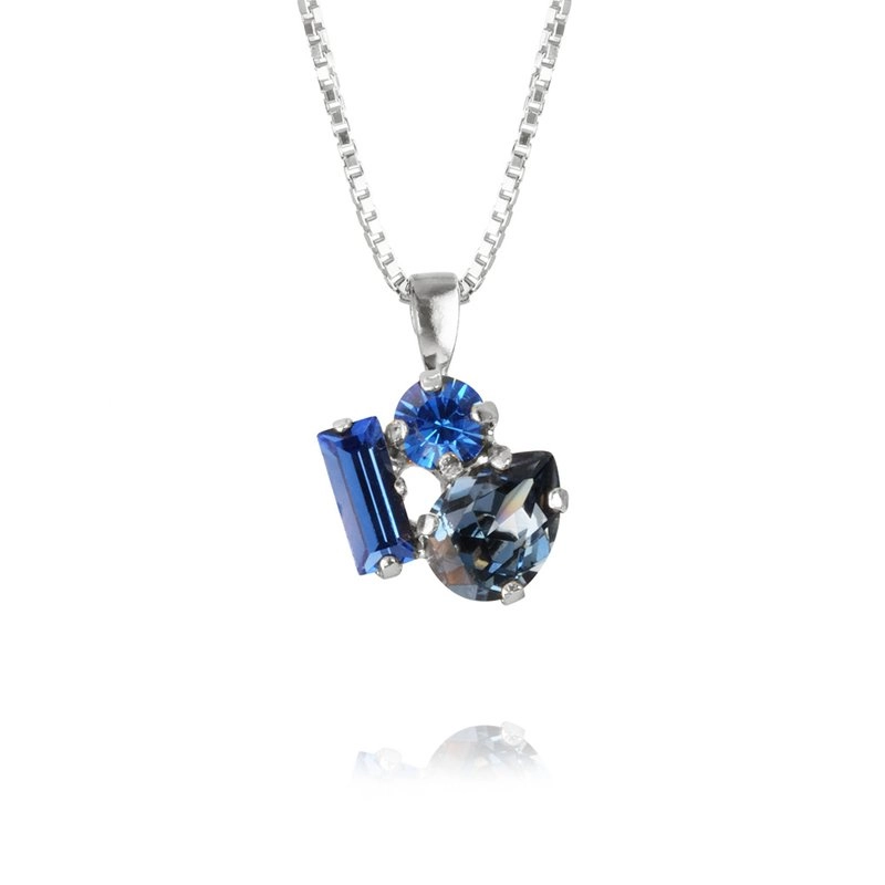 Caroline Svedbom - Isa Necklace Rhodium Blue Combo