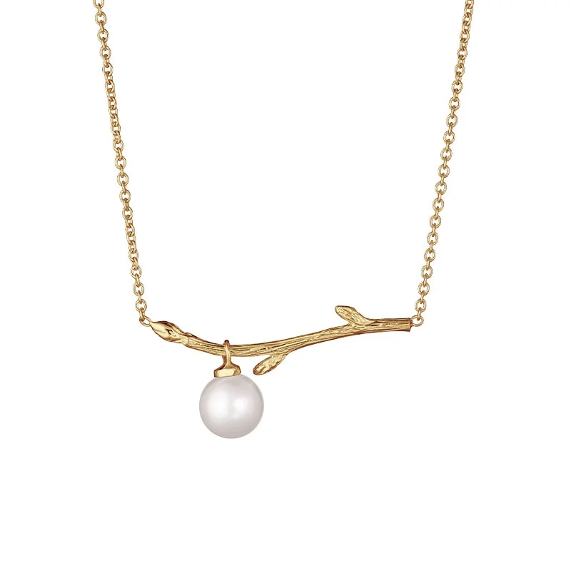 Drakenberg Sjölin - Branch Pearl Necklace Gold