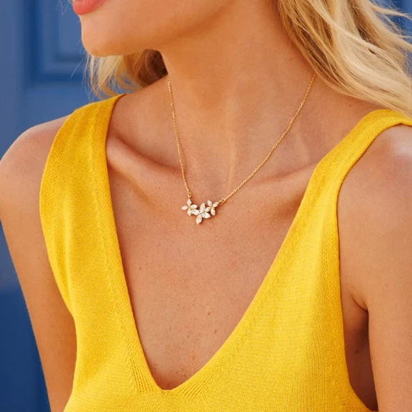 Multi Star Necklace Gold Crystal - Caroline Svedbom - Snabb frakt & paketinslagning - Nordic Spectra