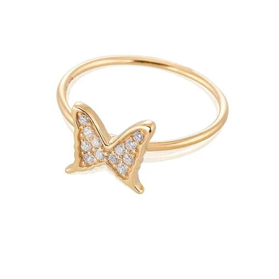 Petite Papillion Sparkling Ring Guld - Carolina Gynning - Moderna smycken med en betydelse - Nordic Spectra