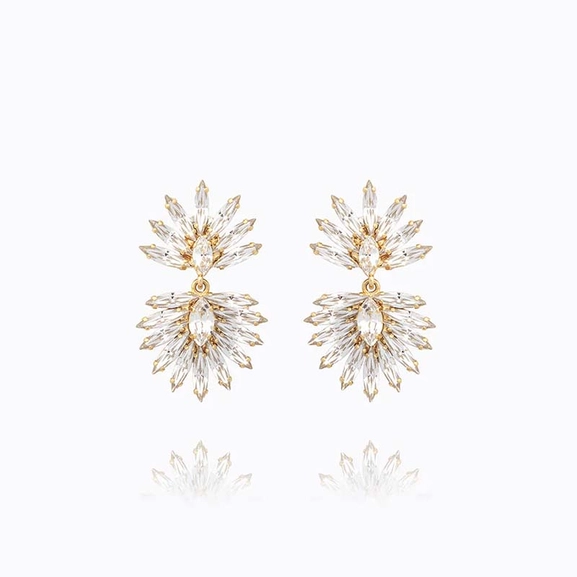 Mini Cina Earrings Gold Crystal - Caroline Svedbom - Nopea toimitus ja lahjapakkaus - Nordic Spectra