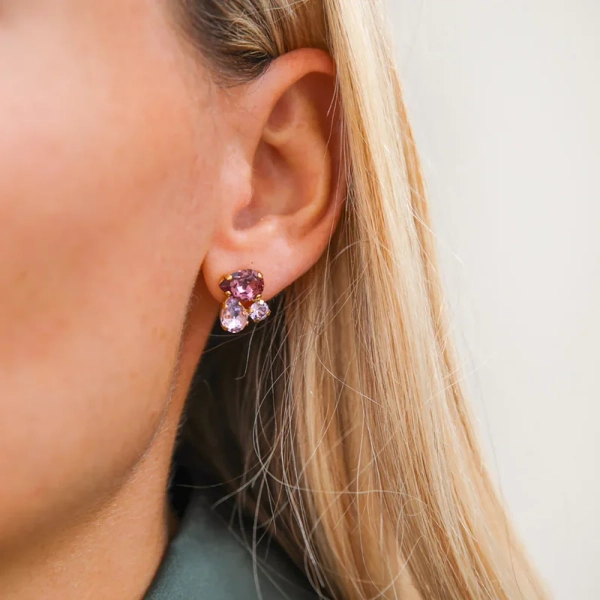 Alisia Earrings Rhodium Violet Combo - Maria Black - Snabb frakt & paketinslagning - Nordic Spectra