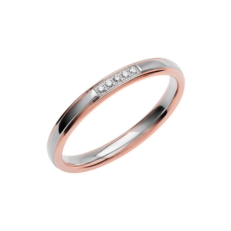 Schalins - Color Of Love SR4004 RosĆ©guld/Vitguld 0.03 ct