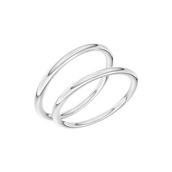 Aure 2 Silver - Vigsel- & förlovningsringar - Schalins - Fri storleksändring* - Nordic Spectra