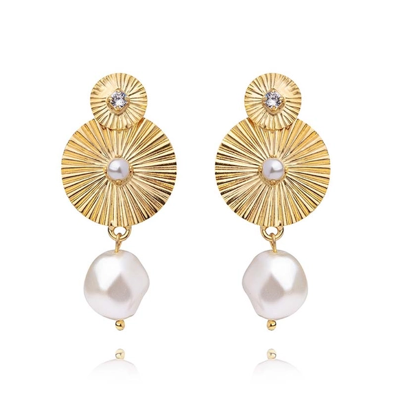 Odessa Pearl Earrings Gold - Caroline Svedbom - Nopea toimitus ja lahjapakkaus - Nordic Spectra