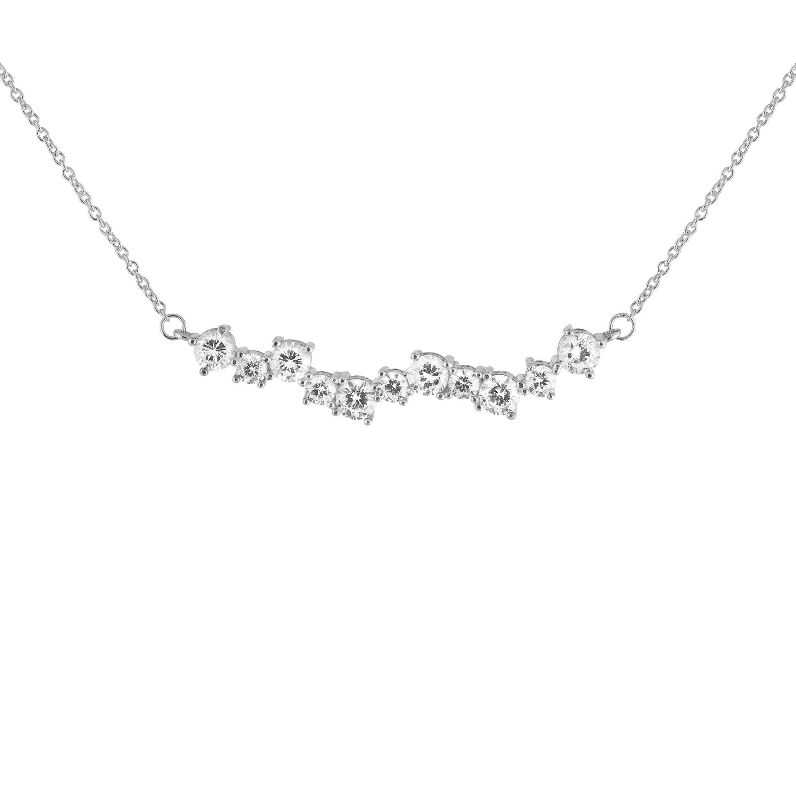 CU Jewellery - Gatsby Stone Necklace Silver