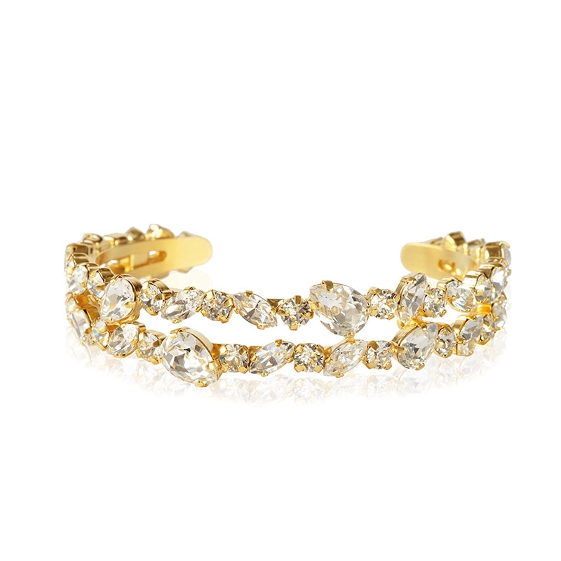 Caroline Svedbom - Gabriella Bangle Gold Crystal