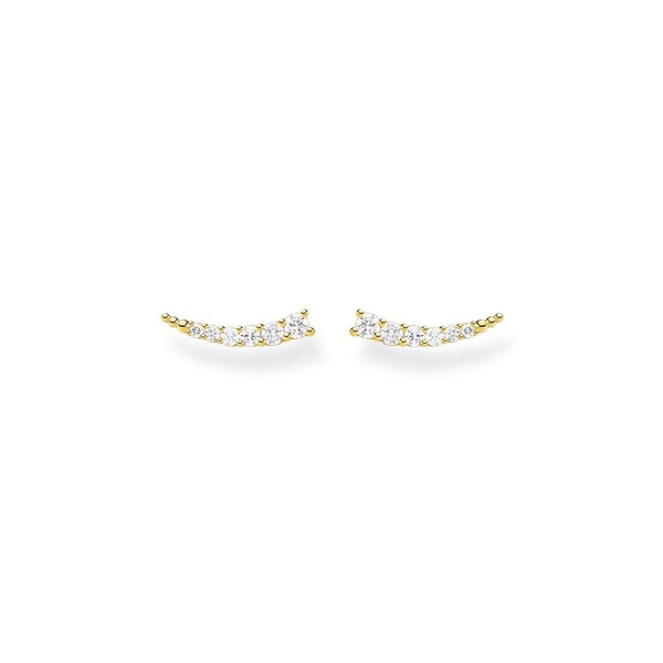 Ohrringe Ear Climber Weisse Steine Gold von Thomas Sabo, Schneller Versand - Nordicspectra.de