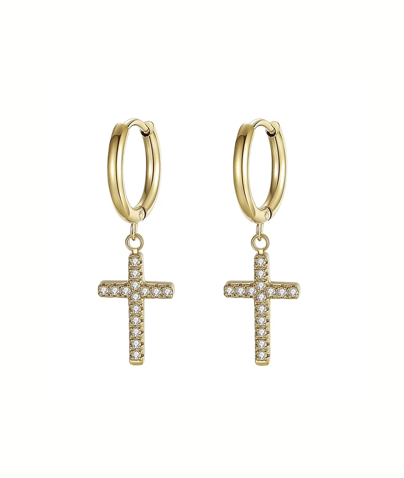 CROSS Crystal Hoops Guld - Astrid & Agnes - Nordic Spectra