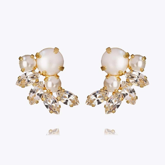 Electra Earrings Gold Pearl / Crystal - Caroline Svedbom - Nopea toimitus ja lahjapakkaus - Nordic Spectra
